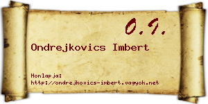 Ondrejkovics Imbert névjegykártya